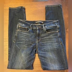 Express skinny blue jeans